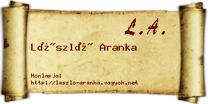 László Aranka névjegykártya